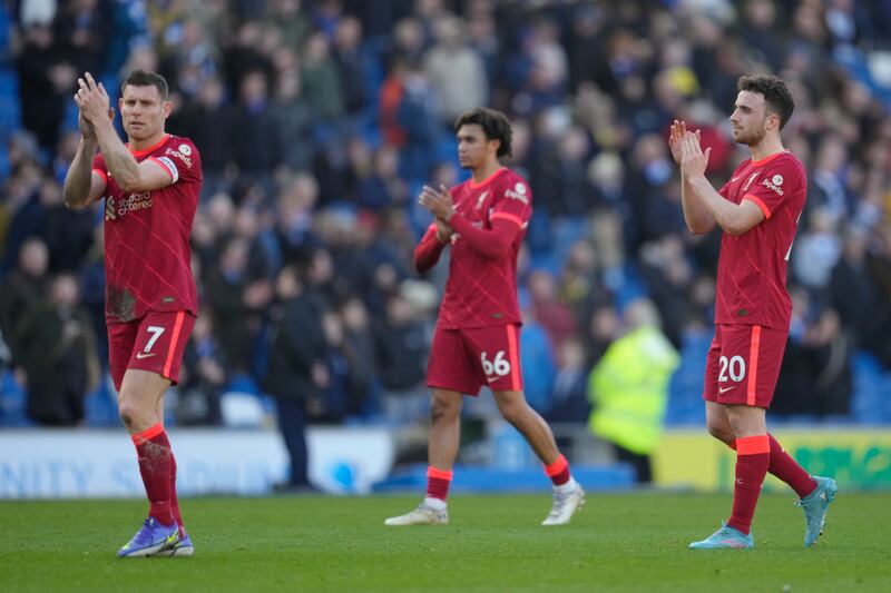 James Milner - 6

The 36-year-old came on for Henderson with four minutes to go. As usual, he put himself about during this short cameo. AP