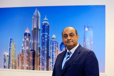 Dubai, October 08, 2013 - Abuali Malik Shroff, chairman and managing director of Sheffield Holdings and Dream Marina 101 hotel residences, is photographed at Cityscape at World Trade Center in Dubai, October 08, 2013.  (Photo by: Sarah Dea/The National, Story by: Sananda Sahoo, BUSINESS)


 *** Local Caption ***  SDEA081013-cityscape_interviews15.JPG