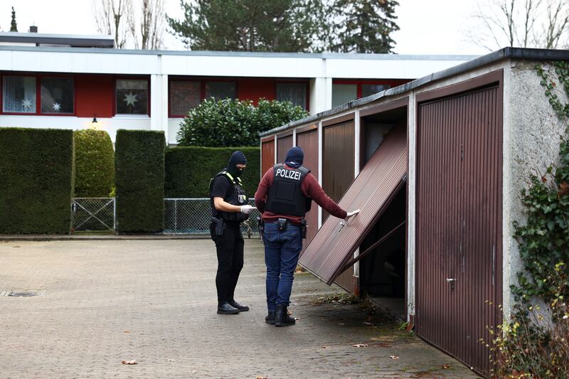 Police search an area in Berlin. Reuters