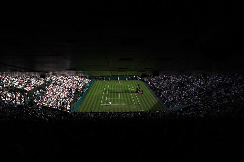 A general view of Centre Court during the match. Reuters