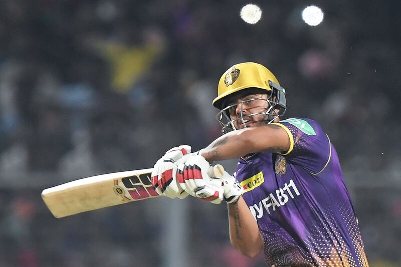 Kolkata Knight Riders' captain Nitish Rana hit a valiant fifty. AFP