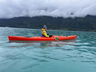 Kayaking on glacial water with Hightide Kayak School. Photo: Leslie Hsu Oh
