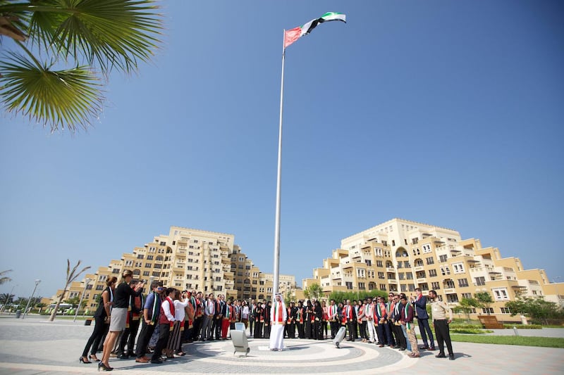 Al Marjan Island celebrates UAE Flag Day. 2 November 2017. Photo Courtesy: Al Marjan Island