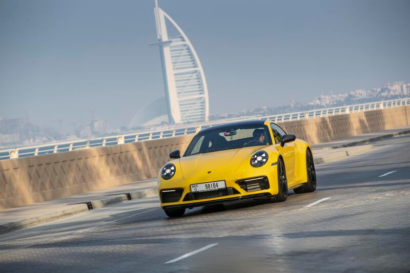 A road test of the Porsche 911 GTS in Dubai. Antonie Robertson / The National