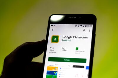 BRAZIL - 2019/09/11: In this photo illustration the Google Classroom logo is seen displayed on a smartphone. (Photo Illustration by Rafael Henrique/SOPA Images/LightRocket via Getty Images)