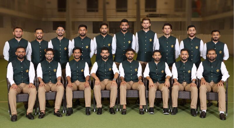 Pakistan players prior to their departure to India for the 2023 ODI World Cup. Photo: PCB / Twitter