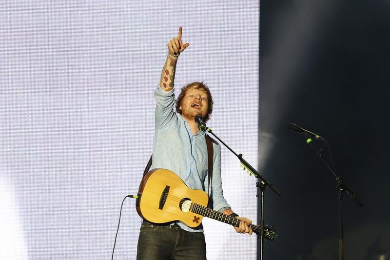 “If you don’t know this next song thank you for coming, but I don’t know why you are here,” said Sheeran, introducing debut single The A Team, a class singalong that felt like a love song, scarily devoid of any empathy for the tragic tail that inspired it. Grown women ran back to their places for last year’s soppy UK No 1 Thinking out Loud, a sole outing on a clean electric guitar. Sarah Dea / The National