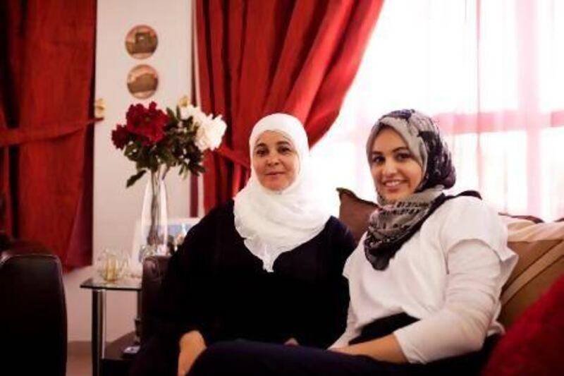 Sarah Kowash, 16, with her mother Imal Dou. Sarah has received provisional acceptance to New York University Abu Dhabi, and while she says her opinions on the colleges here are based mainly on word of mouth, one of the main factors in choosing NYU was its international focus. "At NYU it's really multicultural and that's a good thing, I think," she says. Christopher Pike / The National