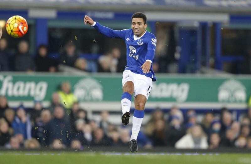 Aaron Lennon seen in action for Everton last year. Carl Recine / Reuters