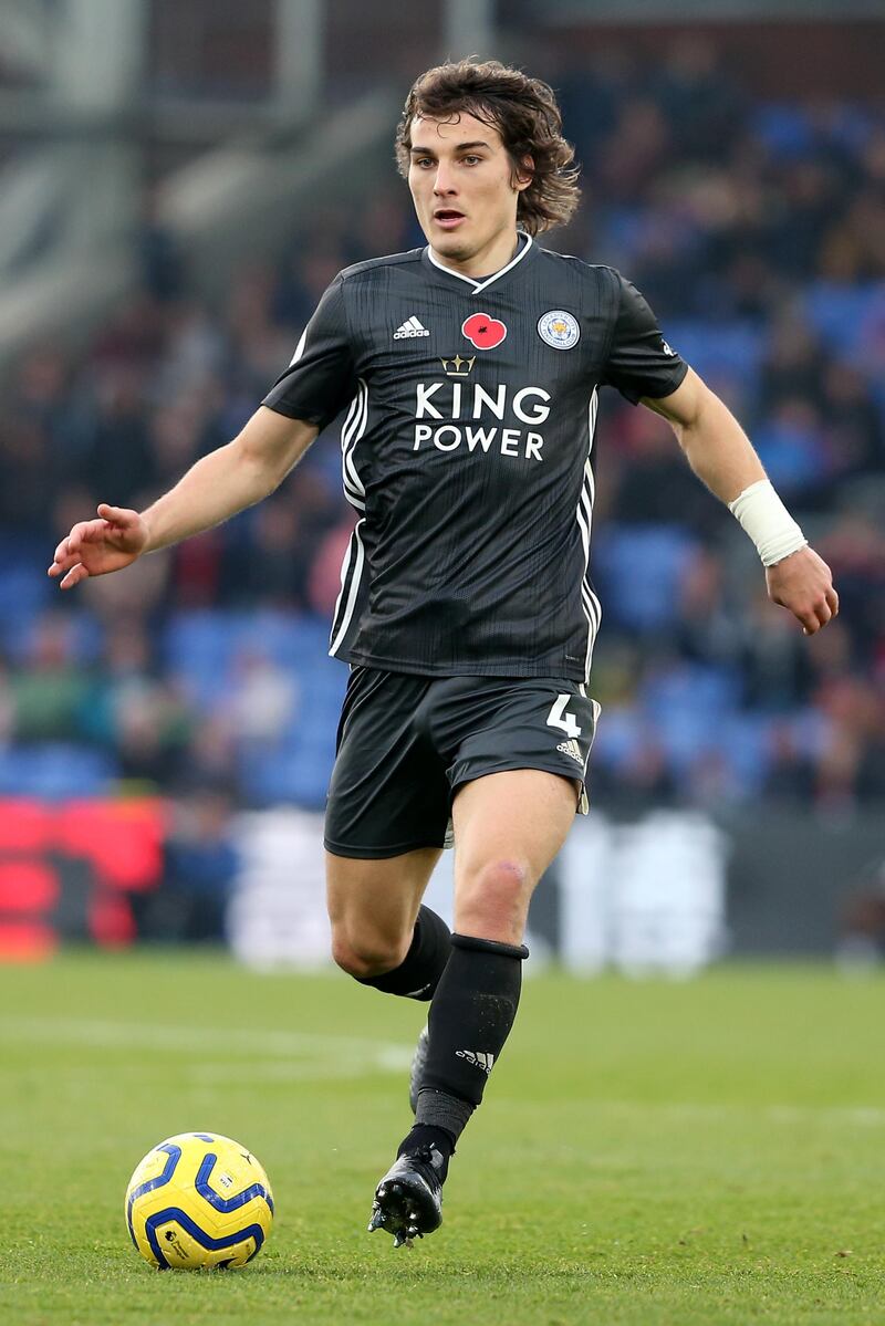 LONDON, ENGLAND - NOVEMBER 03: Caglar Soyuncu of Leicester during the Premier League match between Crystal Palace and Leicester City at Selhurst Park on November 3, 2019 in London, United Kingdom. (Photo by Charlotte Wilson/Offside/Offside via Getty Images)