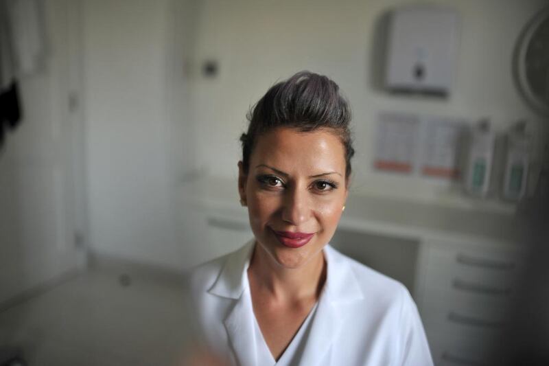 Dr Sofia Aravopoulou of the Euromed Clinic in Dubai is the only certified doctor who can administer the Snore3 protocol, which is an non-invasive laser treatment for snoring.  Delores Johnson / The National