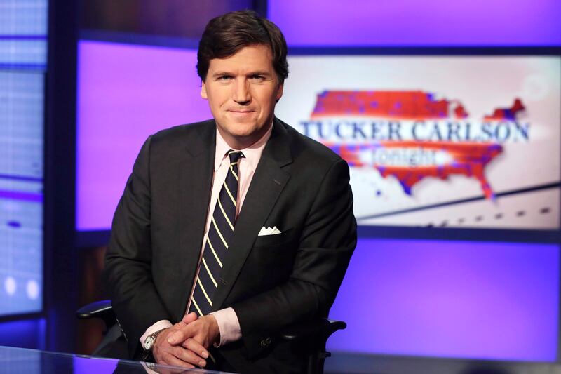 Tucker Carlson, former host of Tucker Carlson Tonight, which ran from 2016 on Fox News. AP