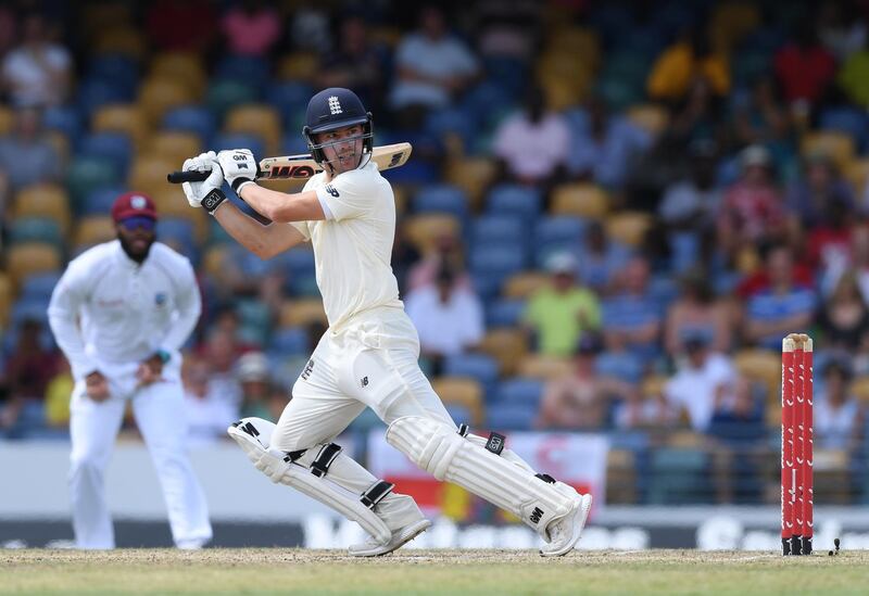 BRIDGETOWN, BARBADOS - JANUARY 26:  Rory Burns of England plays a shot during Day Four of the First Test match between England and West Indies at Kensington Oval on January 26, 2019 in Bridgetown, Barbados. (Photo by Shaun Botterill/Getty Images)