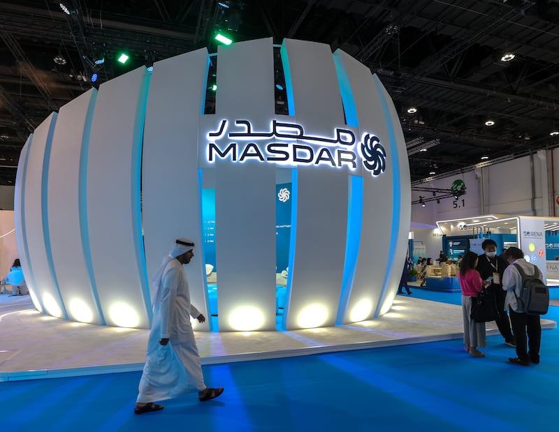 Masdar aims to grow its renewable portfolio globally with new clean energy projects. Victor Besa / The National