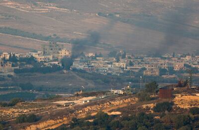 Smoke rises close to the border with Lebanon, in northern Israel, after clashes. Reuters