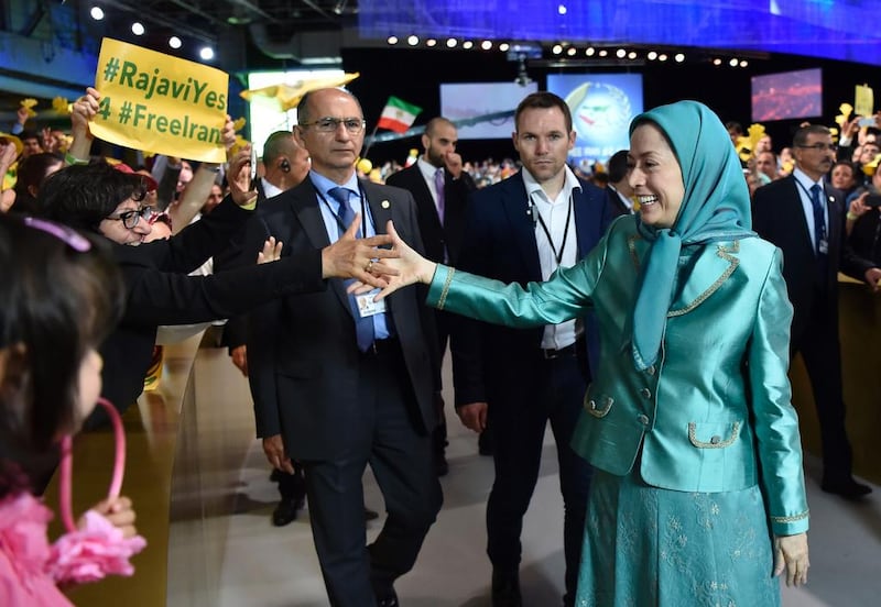 President of the National Council of Resistance of Iran (CNRI) Maryam Radjavi arrives at a conference in Paris for opponents of the Iranian government (AFP / ALAIN JOCARD)