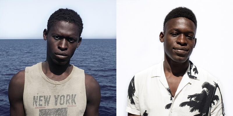 First place for the Portraiture category goes to Cesar Dezfuli, who photographed the men rescued from a rubber boat drifting in the Mediterranean Sea in 2016. Over the course of three years, the photographer followed these men and photographed them again to document their new lives. Cesar Dezfuli,