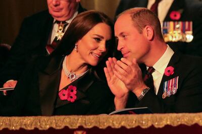 Kate, Princess of Wales and William, Prince of Wales attend the annual Royal British Legion Festival of Remembrance. AFP