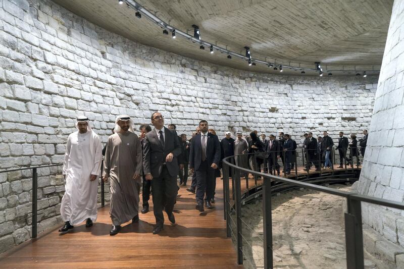 PARIS, FRANCE -November 21, 2018: HH Sheikh Mohamed bin Zayed Al Nahyan, Crown Prince of Abu Dhabi and Deputy Supreme Commander of the UAE Armed Forces (), visits the Louvre Museum in Paris.

( Rashed Al Mansoori / Ministry of Presidential Affairs )
---
