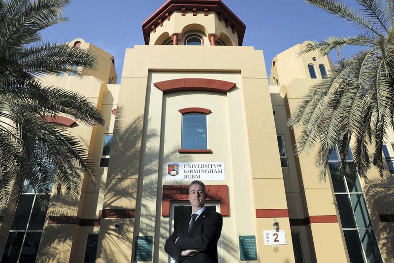 Dubai, United Arab Emirates - January 8th, 2018: University of Birmingham's director of Campus Operations Ben Bailey. Monday, January 8th, 2018 at Academic City, Dubai. Chris Whiteoak / The National