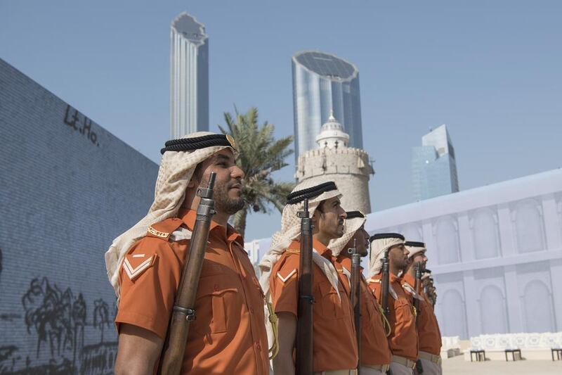 Armed Forces Honour Guards participate in a barza at Qasr Al Hosn. Hamad Al Kaabi / Crown Prince Court - Abu Dhabi