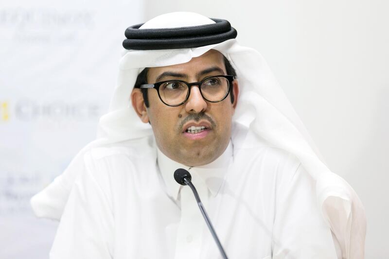 DUBAI, UNITED ARAB EMIRATES, APR 26, 2016. Abdullah Al Dawood, MD and CEO of Al Tayyar Group, talks to the press at Arabian Travel Market (ATM), the region’s largest gathering of the travel industry. 

The four-day, 23rd edition of the travel trade fair at the Dubai International Convention and Exhibition Centre is expected to draw more than 26,000 visitors and 2,800 exhibitors this year.

Last year, the exhibition reported 27,138 visitors, a 15 per cent increase over the previous year, and 3,285 exhibitors – up by almost a fifth. Photo: Reem Mohammed/ The National (Section: BZ) *** Local Caption ***  RM_20160426_TRAVEL_42.JPG
