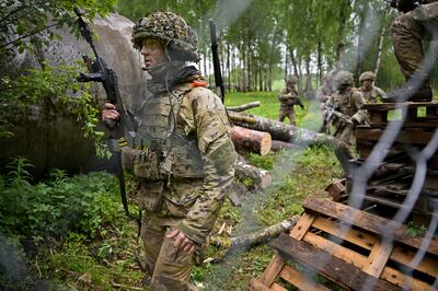 British soldiers training in Estonia as part of Nato's 'enhanced forward presence'. Getty Images