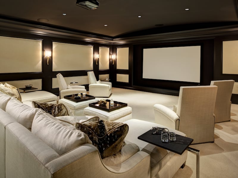 The property's sumptuous home cinema. Photo: Sotheby’s International Realty