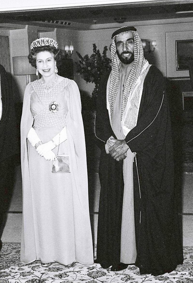 An image from the Itihad archive. Courtesy Al Itihad.
Abu Dhabi, UAE. 1979. Queen Elizabeth II visit to UAE. *** Local Caption ***  000015.JPG