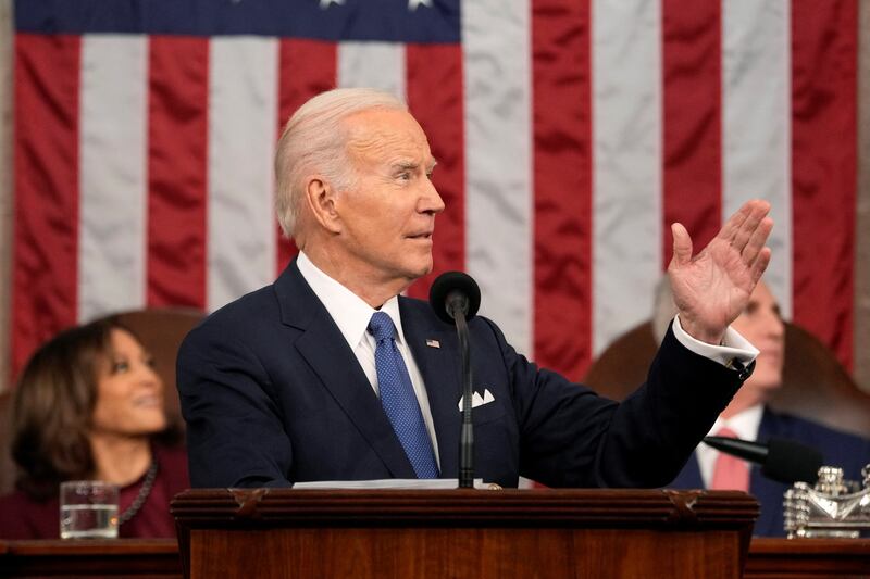 Mr Biden told Americans that the US had recovered quickly from Covid-19 and was more robust than before. Reuters