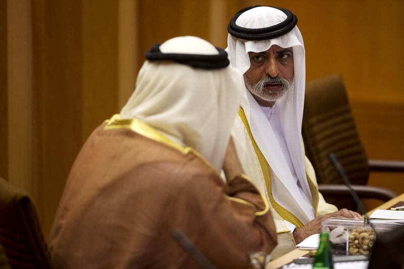 Sheikh Nahyan bin Mubarak, Minister of Culture, Youth and Community Development, at the meeting. Christopher Pike / The National