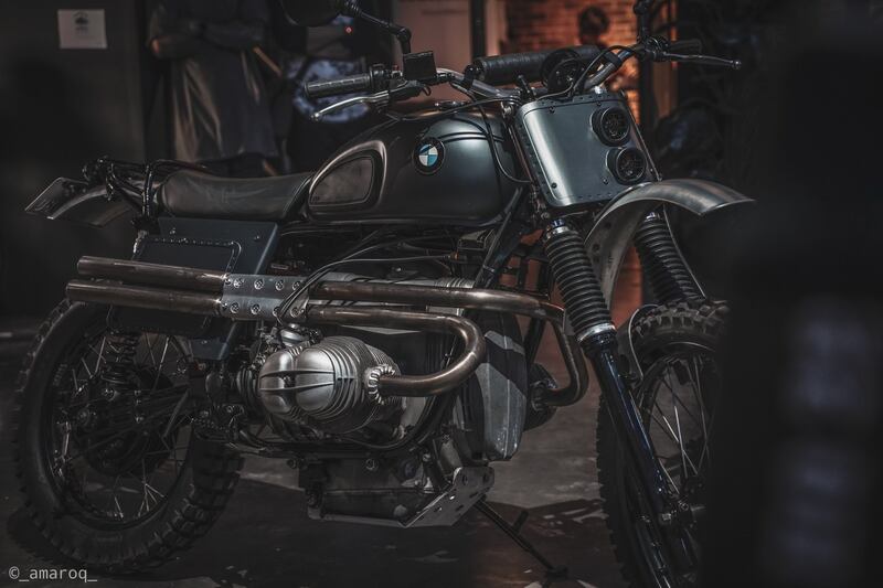 A 1970s BMW custom Desert Sled pictured at 2020's event