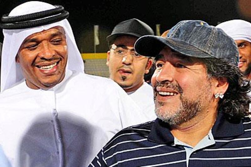 Maradona is the biggest name to grace UAE shores.