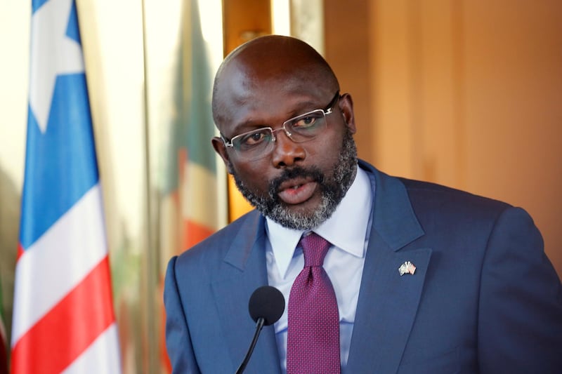 George Weah (Liberia). The former world player of the year footballer in the president of Liberia. Reuters