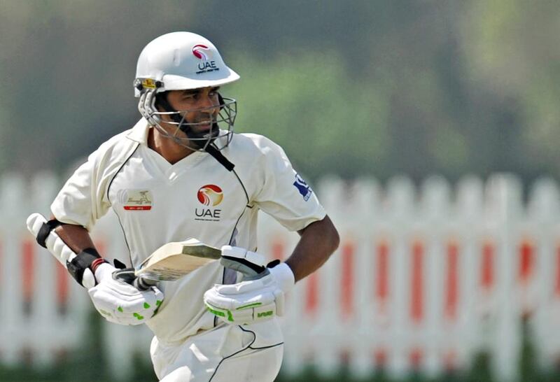 The UAE captain Khurram Khan. Jeff Topping / For The National