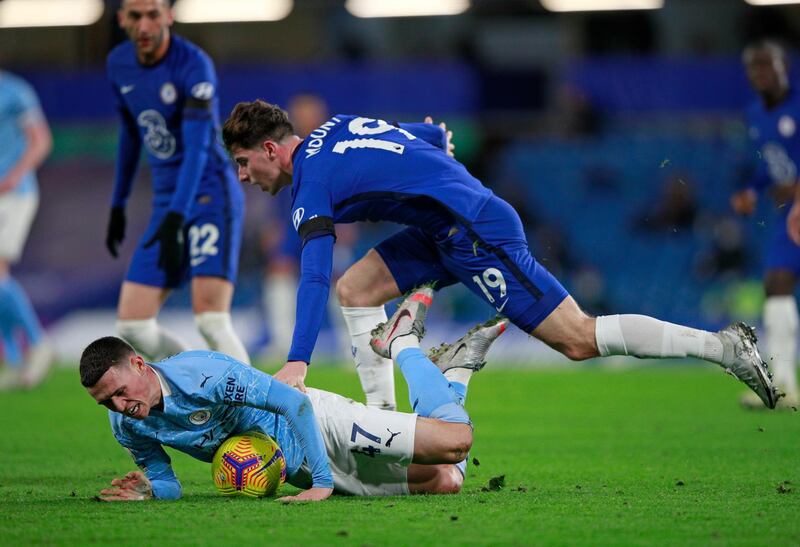 Mason Mount, 6 - Found it tough to get a foothold in the game as City took control of all areas within the opening 15 minutes, but a bursting run and cross was rewarded with a good finish by substitute Callum Hudson-Odoi in the closing stages. AP