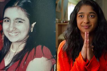 Jasmine Shewakramani at 17, left, and Maitreyi Ramakrishnan, right, in 'Never Have I Ever'. 