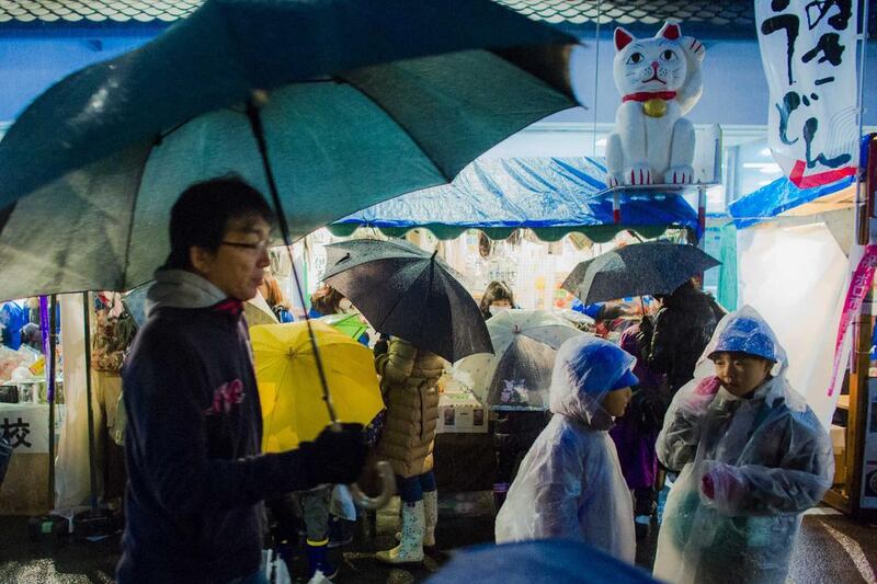 About 200,000 people flock to the Boroichi flea market in Tokyo, which is only open for four mid-winter days a year - two in December and two in January. Thomas Peter / Reuters