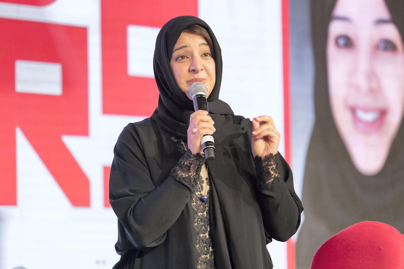 DUBAI, UNITED ARAB EMIRATES, 8 AUGUST 2017. H.E. Reem Bint Ebrahim Al Hashemy, Minister of State for International Cooperation talks at the International Youth Day Celebration at the Intercontinental Hotel in Festival City. (Photo: Antonie Robertson/The National) Journalist: Caline Malik. Section: National.