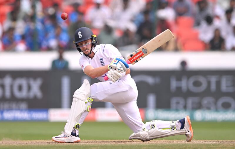 England No 3 Ollie Pope's 148 came off 208 balls and contained 17 fours. Getty Images