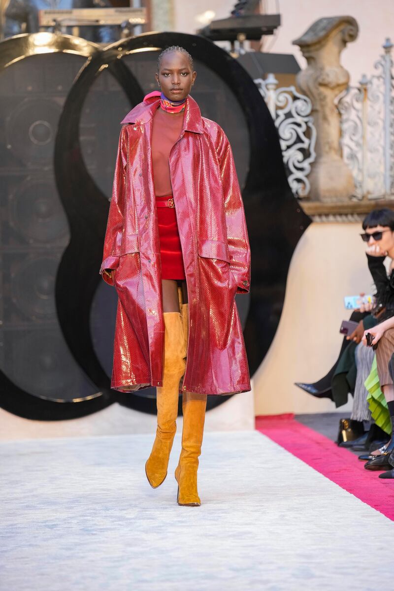 A look from the Bally autumn/winter 2023 collection presented in Milan. AP