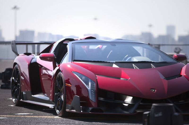 Only three Veneno coupes were built for customers and nine of these open-topped versions will ever emerge from the factory. 