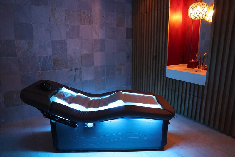 The relaxation area at the Cinq Mondes Spa