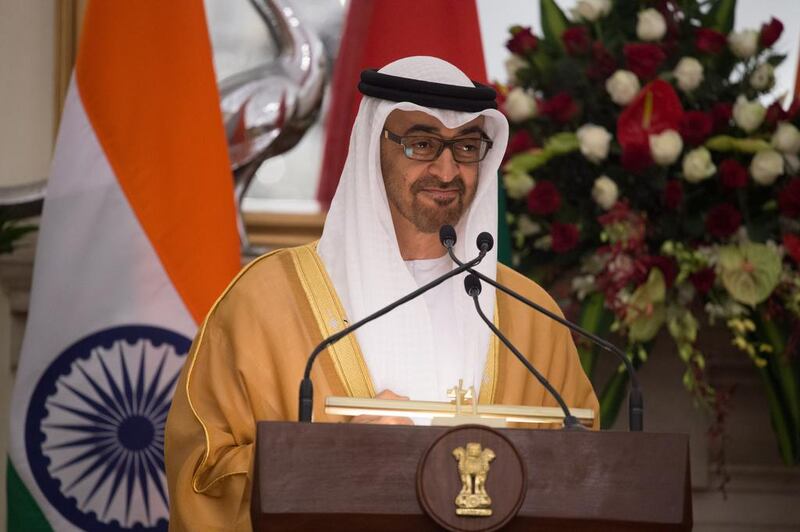 Sheikh Mohammed bin Zayed at Hyderabad House. Mohamed Al Suwaidi / Crown Prince Court - Abu Dhabi