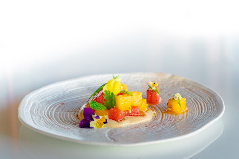 Some of the dishes vegan chef Priyanka Naik has put together for W Maldives include spiced watermelon salad in tahini lemon crema. All photos: W Maldives