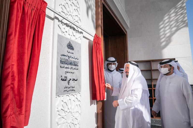 Sheikh Dr Sultan bin Muhammad Al Qasimi, Ruler of Sharjah, opens the mosque