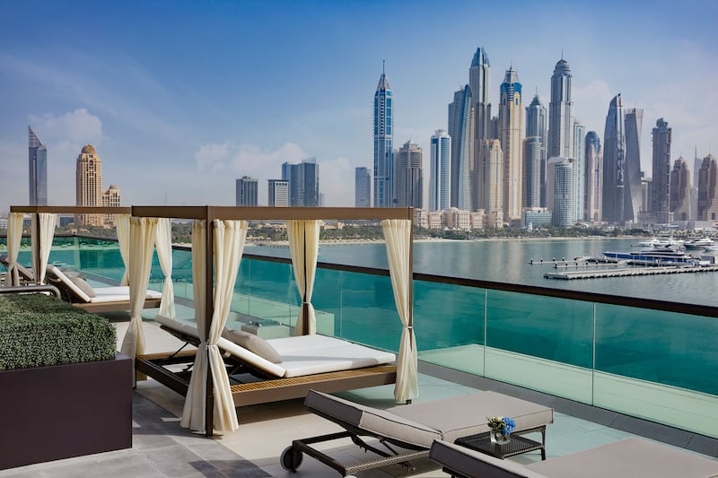 The cabanas are comfy and a great place to unwind after seeing the sights of Dubai. 