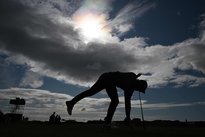 Rory McIlroy on the 17th tee at St Andrews. AFP