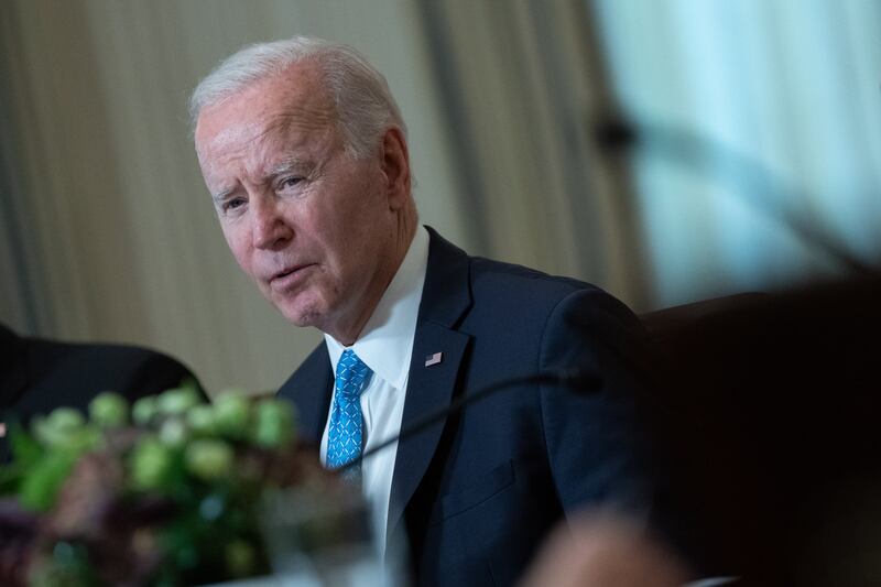 US President Joe Biden at the meeting of the White House Competition Council in Washington. EPA