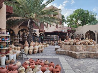 The Nizwa souq square, where tourists find handmade pottery on display. Photo: Deeba Hasan